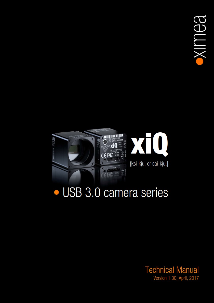 USB3 Vision camera manual USB 3.0 CMOSIS e2V ON Semiconductor Python 1300